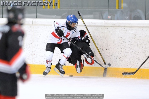 2015-11-21 Aosta B-Hockey Milano Rossoblu U14 0265 Luca Orlandi